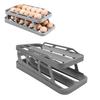 2 Tier Egg Dispenser Egg Holder Space Saving Rolling Eggs Dispenser   for Refrigerator Storage