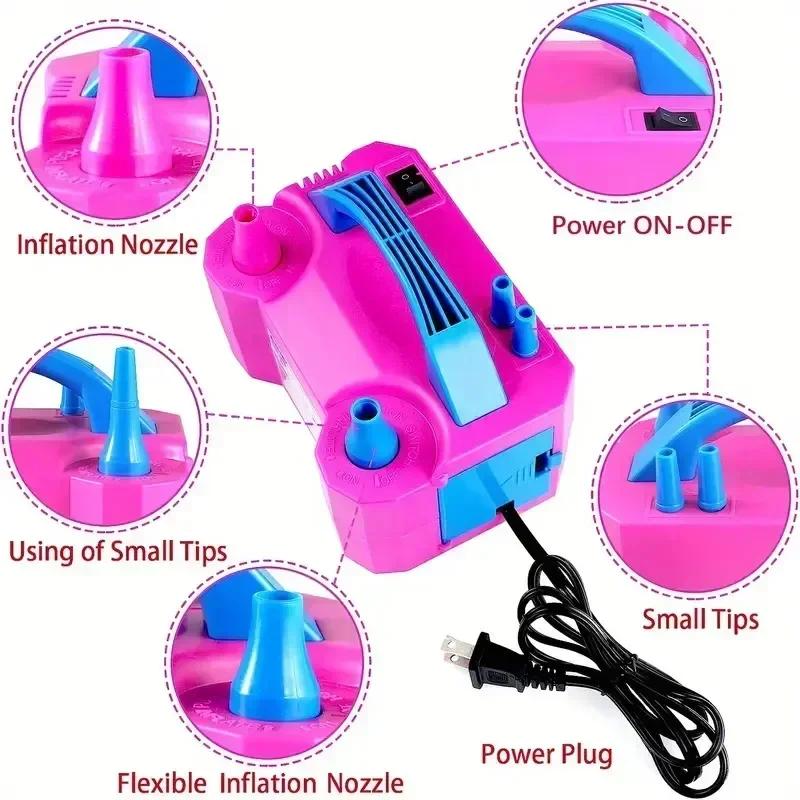 Electric Balloon Inflator Balloon Inflator Pump Can Inflate Two At The Same Time Has Two Modes Good For Decorating The Room