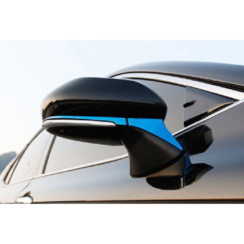 Fit for 2018- Blue Steel Rearview Mirror Decor Strip Trim  Toyota Camry 4PCS