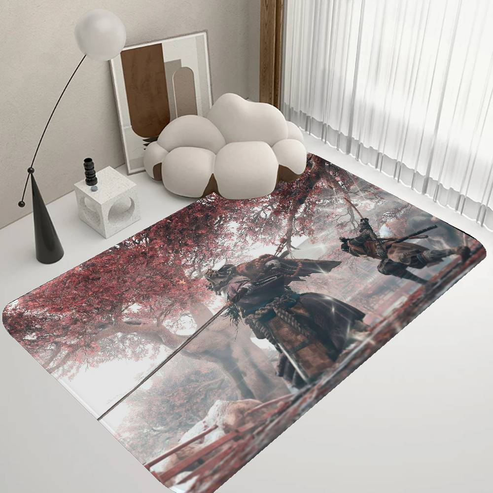 Sekiro Game Shadows Die Twice Bath Mat Kids Room Bedroom Decoration Balcony Anti-Slip Doormat Living Room Alfombra