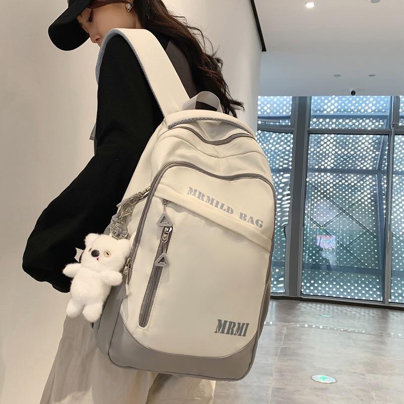 Harajuku simple letter student schoolbag spring junior high school student large capacity backpack