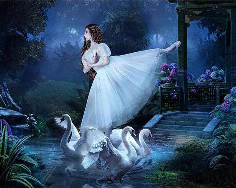 

Алмазная картина Лебедь Женщина Рыба 5D DIY Алмазная вышивка Распродажа Пейзаж Снежный Волк Собака Животные Стразы Мозаика Домашний Декор Full Square 20X30CM светло-синий