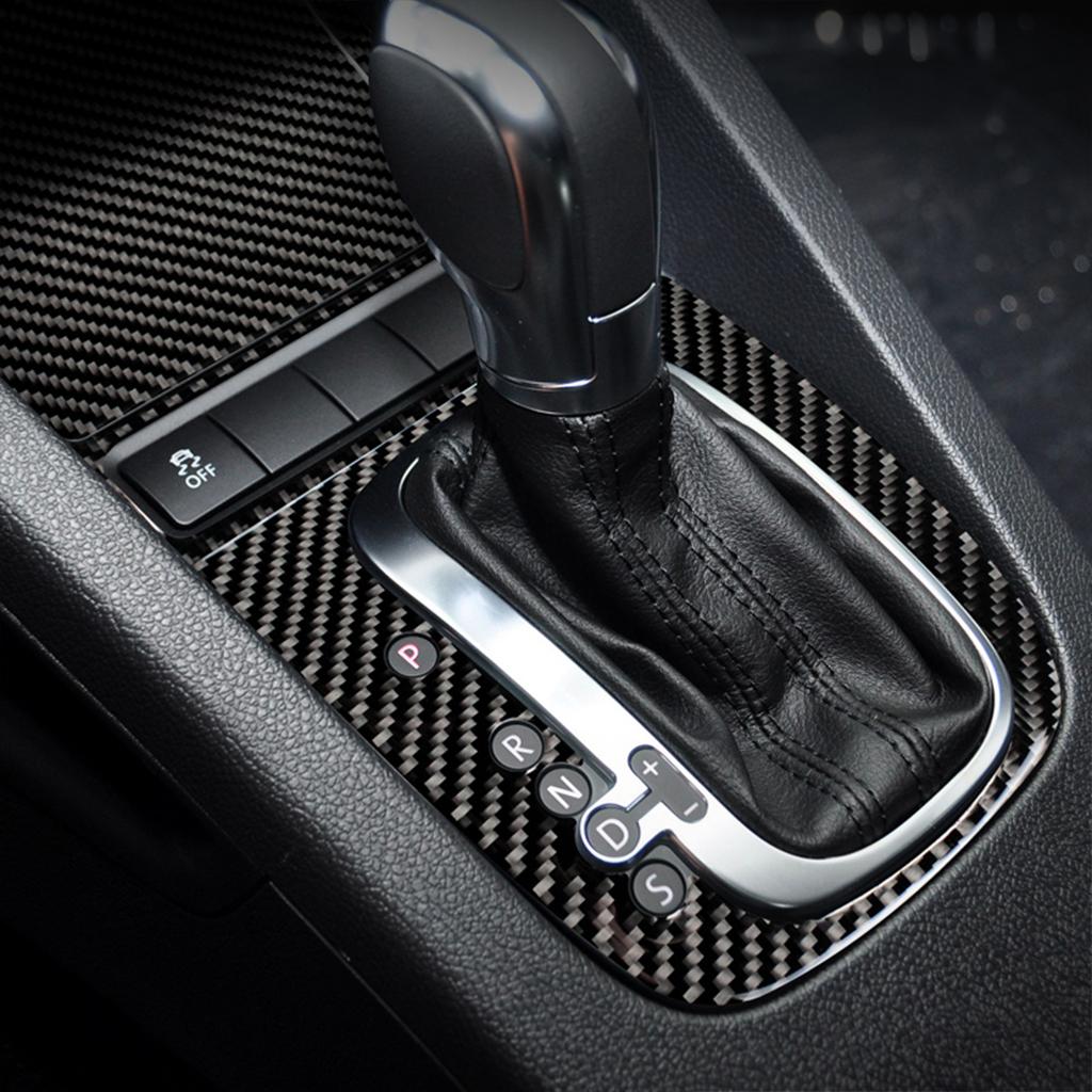 For VW Volkswagen Golf6 MK6 2008-2012 Carbon Fiber Sticker Gear Box Button Panel Shift Decoration Strip Interior