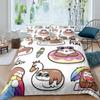 Cartoon Sloth King Queen Duvet Cover Kids Cute Animal Bedding Set Bathtub Decor Blue Comforter Cover Soft Polyester Quilt Cover