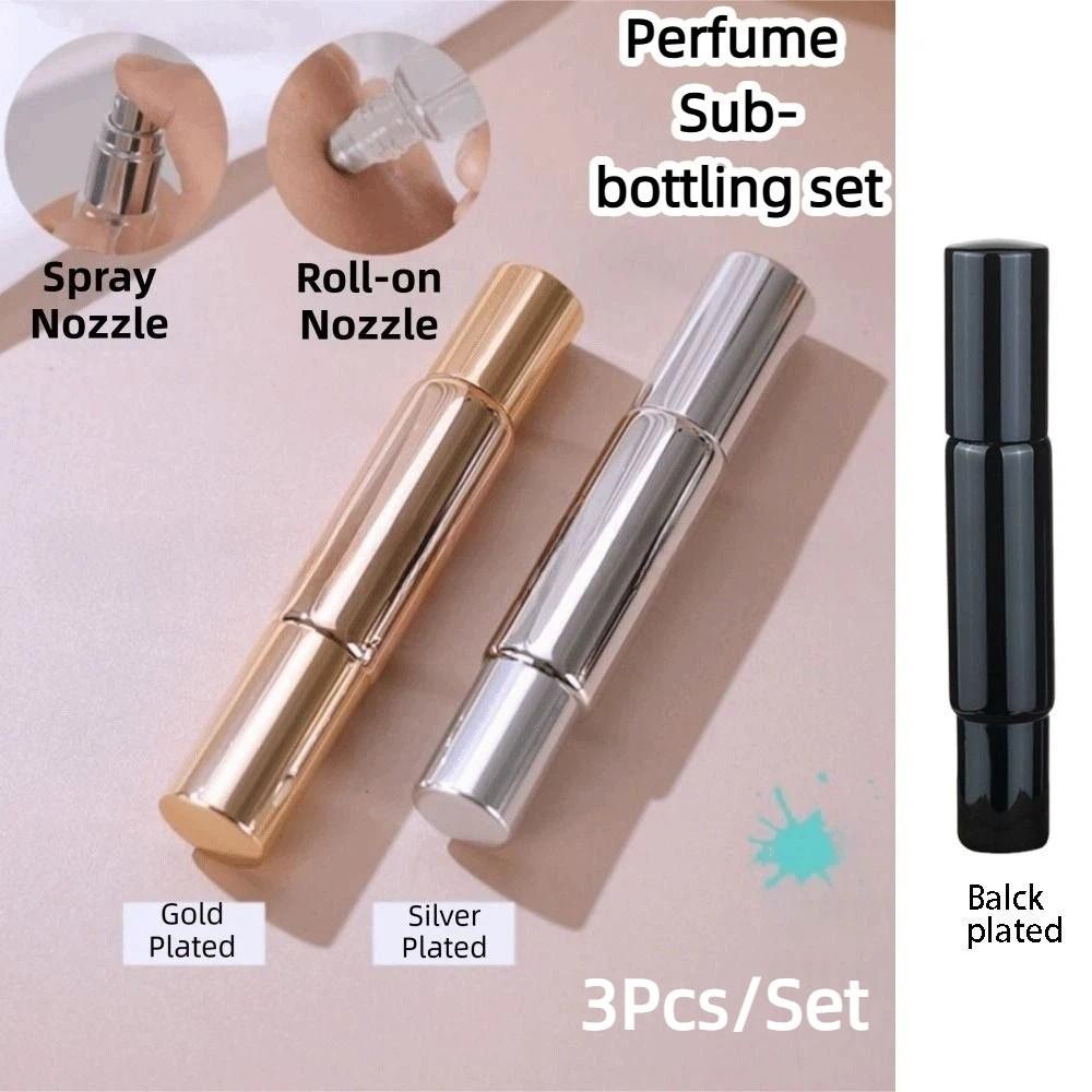 3Pcs Refillable Perfume Spray Bottles 10ml Refillable Roll on Bottle Liquid Container