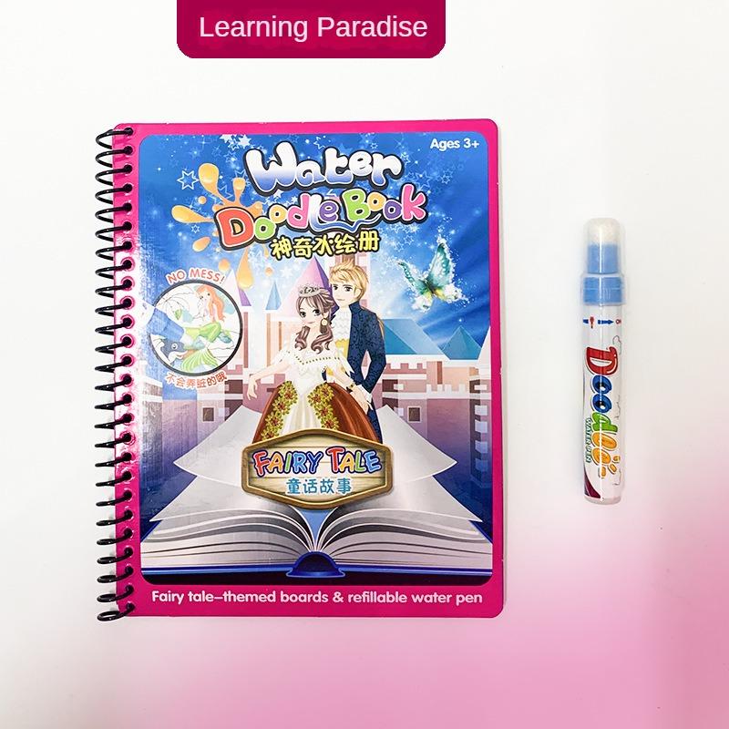 Reusable Magic Water Drawing Coloring Book Kids Sensory Early Education for Children Birthday Gift