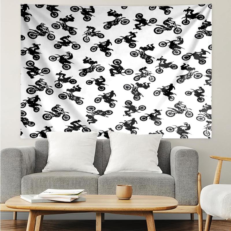 off-road-motorcycles Print Tapestry, Backdrop, Easy Setup, Ideal for Bedroom, Office & Living Room, with Aesthetic Wall Hanging Decor.