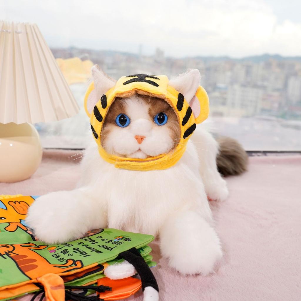 Funny Hat for Cat Cosplay Dress Up Clothes Cute Pet Hat Photo Prop Universal Cat Cap for Halloween Christmas Street Party