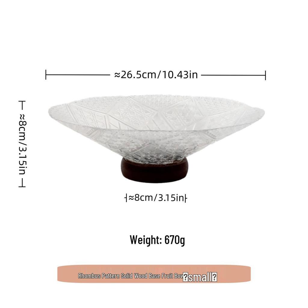 Elegant High-Footed Glass Fruit Bowl for Living Room - Stylish Candy Dish & Snack Display Plate