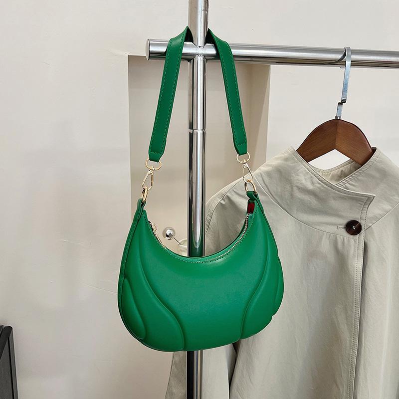 Women's French Handbag Shoulder Bag Textured Crossbody Bag Zipper Closure & Adjustable Strap Versatile for Work, Casual & Travel