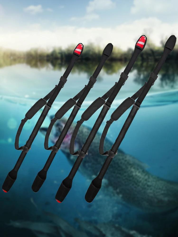 Fishing Rod Carry Strap Adjustable Fishing Pole Tackle Holder Portable Wear-resistant Fastener Tie Fishing Accessories