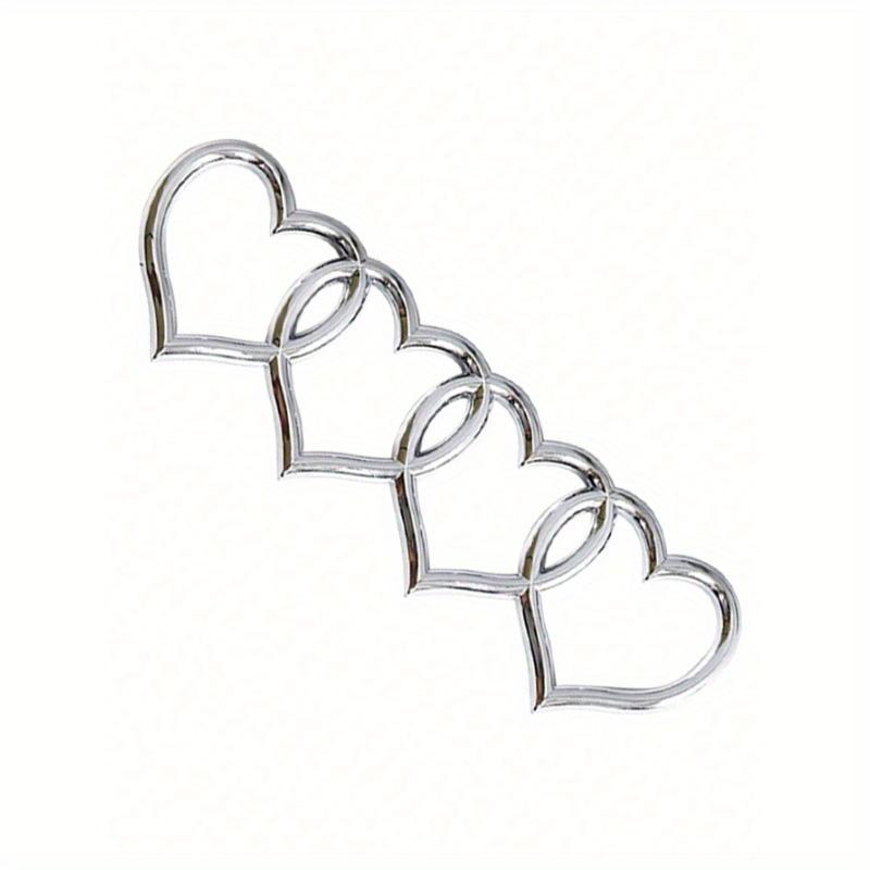3D Heart Logo Rear Trunk Emblem, ABS Car Badge Decal Sticker 3D Heart Shape Logo Rear Trunk Tail Label Badge Car Replacement