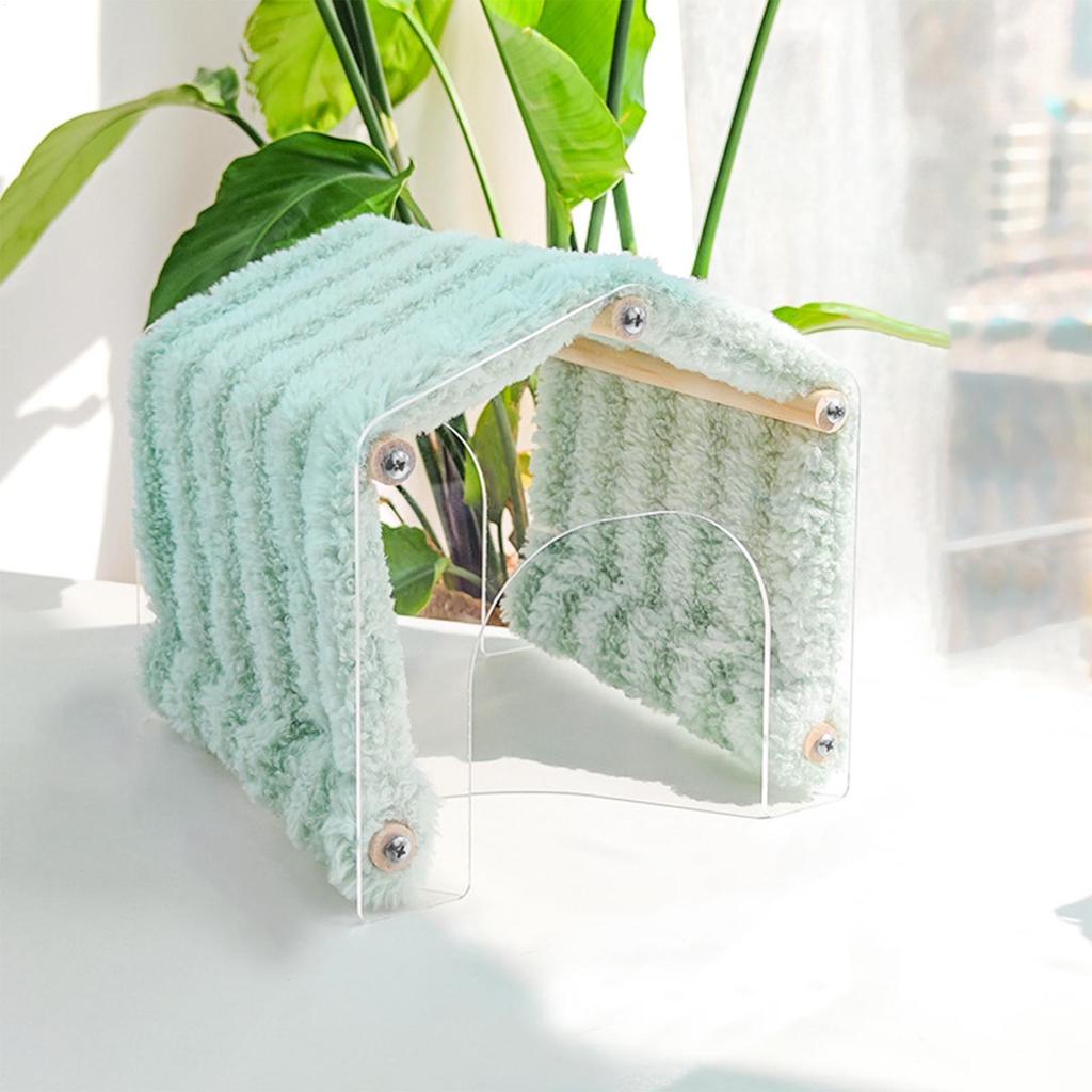 Chinchilla Tunnel Soft Plush Space-Saving House Small Pet Habitat With Detachable Door For Hedgehog Chinchilla Hamster Chewing