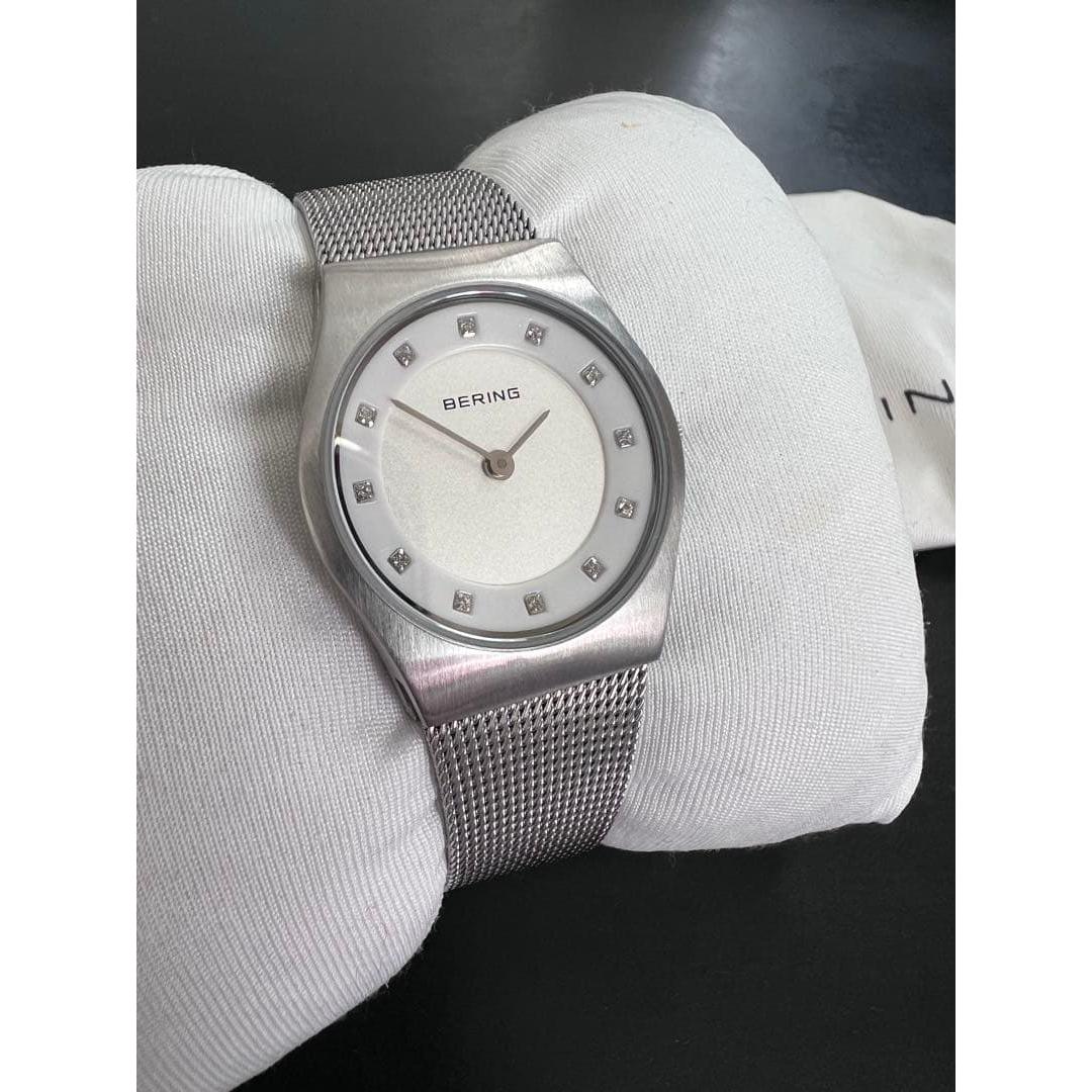 Used BERING Watch Silver Mesh