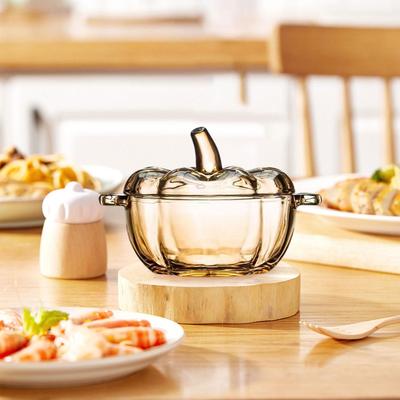 Glass Candy Dish with Lid Snack Container Storage Decorative Candy Jar Bowl for Home Decoration Fall Party Centerpiece Wedding