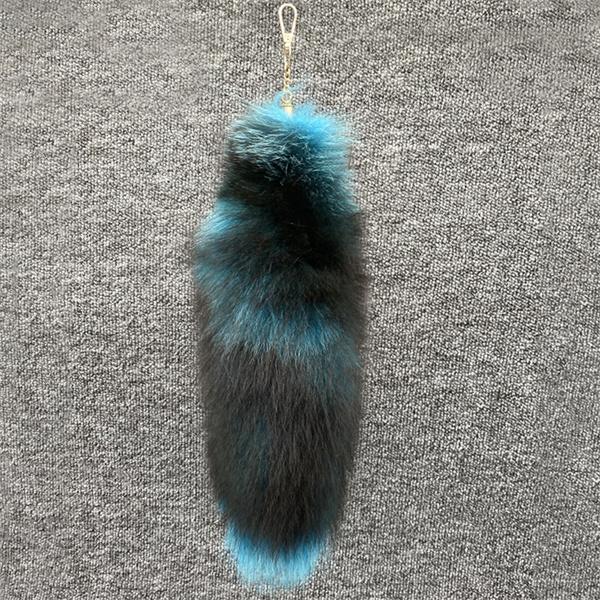 Huge Fluffy Faux Fur Fox Tail Keychain Bag Charms Therian Tail Fox Tail Keychain Fur Pendant Key Chain Plush Pendant Gift For