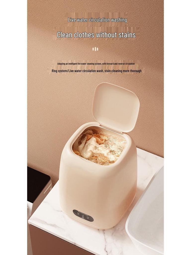 Kompakte blaue Mini-Waschmaschine für Studentenwohnheime: Ideal für Unterwäsche und Socken
