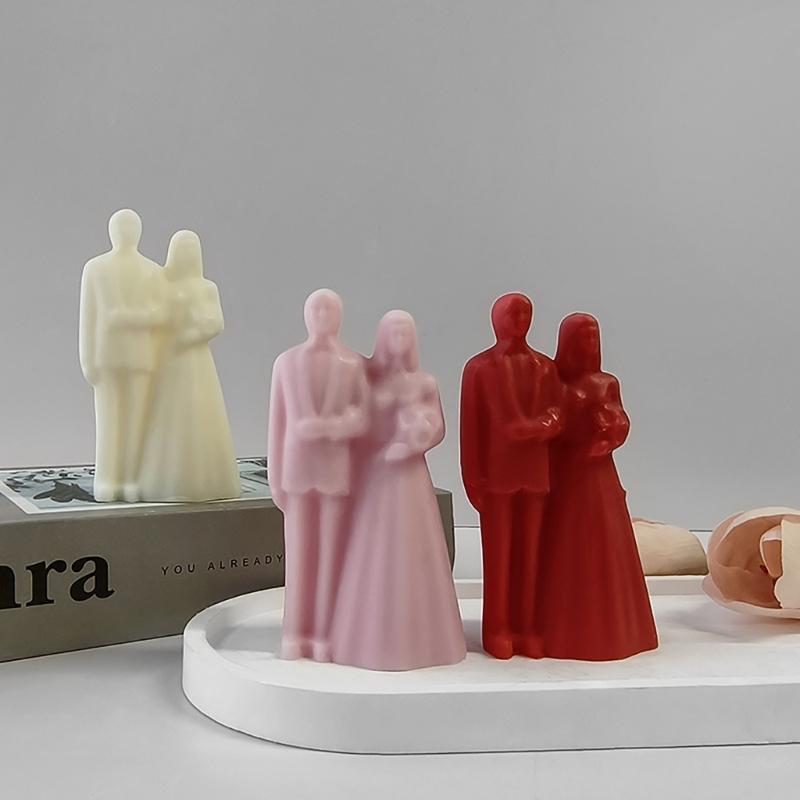 Silicone Mold Romantics Couple Aromatherapy Candle Molds Epoxy Resin Mould for Y Crafts Home Decorations