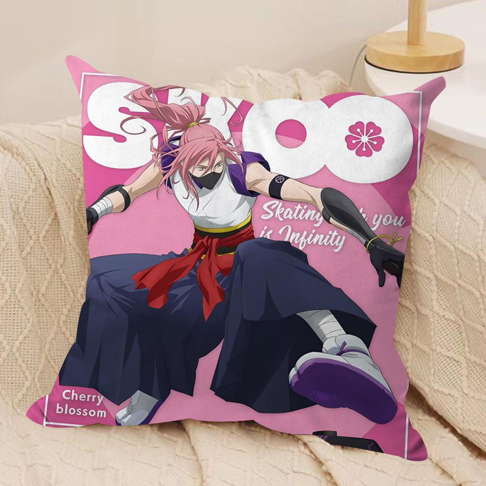 Sk Miya Chinen Langa Hasegawa Cushion Cover Silky Short Plush Invisible Zipper Dustproof Sofa Pillow Case For Home Decor