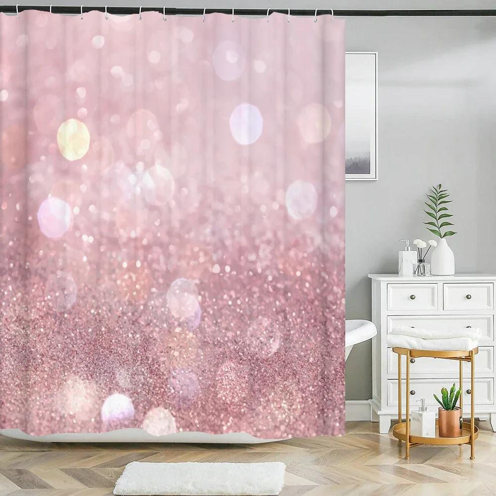 Colorful Dream Sparkling Rainbow Printed Shower Curtain Bathroom Curtain With Hooks Waterproof Polyester Decoration Curtain W90xH180cm