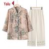Yalu Sommer-T-Shirt & Tang-Anzug Set für ältere Damen