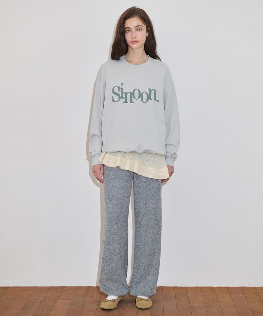 SINOON Boucle Logo Sweatshirt (Greyish Blue)