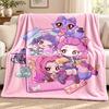 Kpop Demon Hunters Blanket Flannel Blanket Soft Cozy Plush Throw for Sofa Bed Lightweight Home Decoration Outdoor Camping