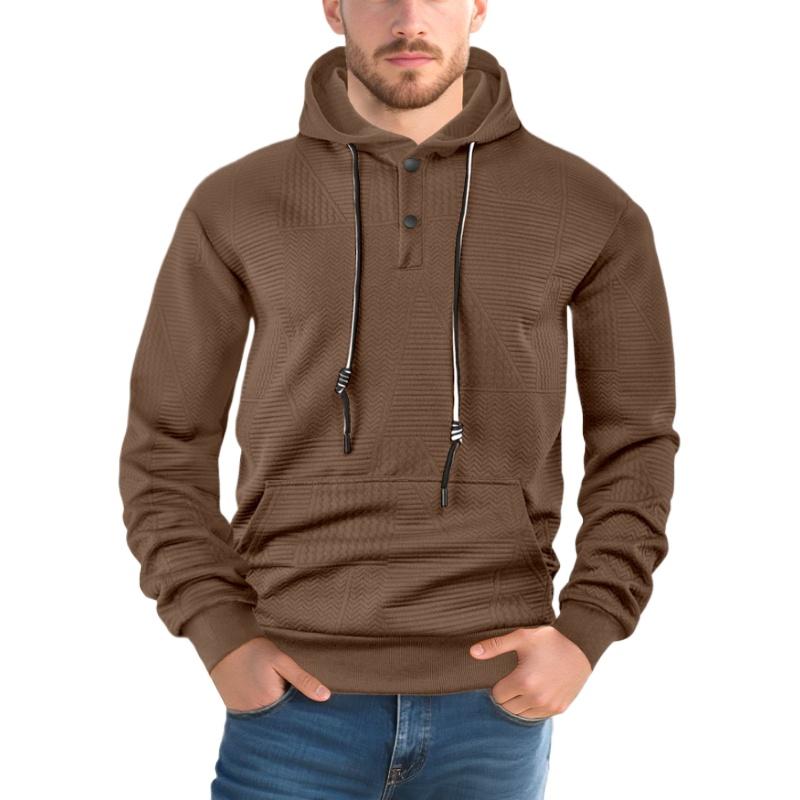 European and American Men's Spring and Autumn American Loose Casual Hoodie Long Sleeve Jacquard Sweatshirt