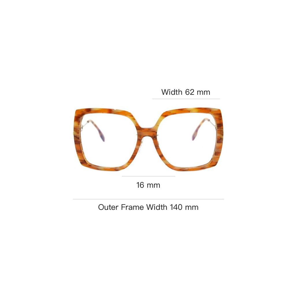 Burberry B. Monogram Exclusive Logo Pattern Modern Square Sunglasses 4332F Women Sunglasses Yellow-Tortoiseshell B4332F-3915/SB-57