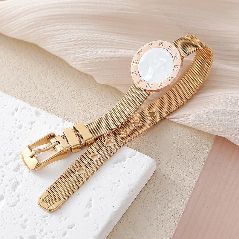 High-End European & American Titanium Steel Bracelet Watch Strap Jewelry