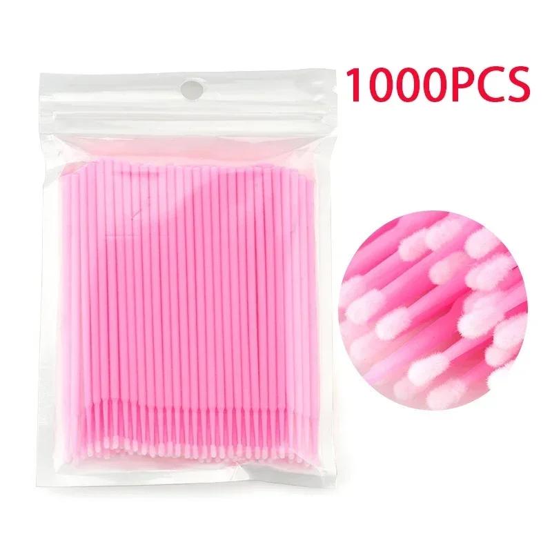 100/200/500/1000PCS Cotton Swab  Extension Disposable Eyelash Glue Cleansing Brushes Applicator Sticks Makeup Tools
