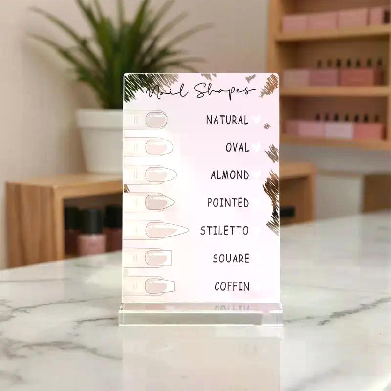 Holder Nail Shapes Nail Tip Display Board Advice Board Acrylic Nail Shape Guide False Showing Salon Display