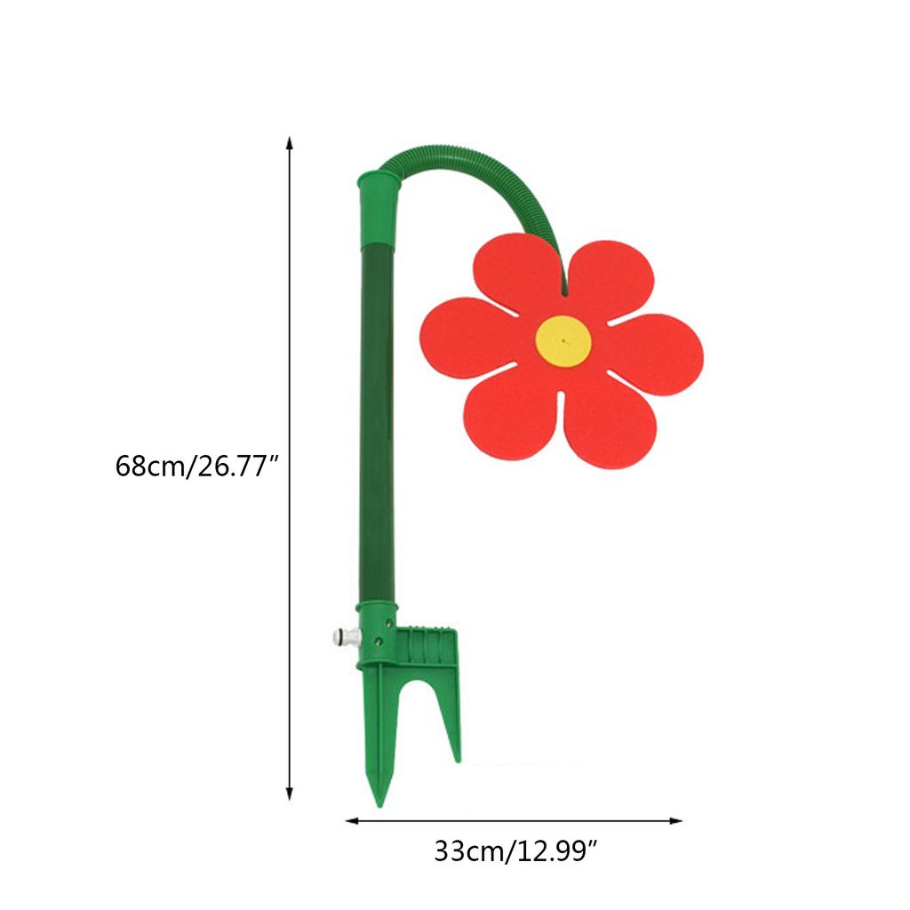 Outdoor Water Spray Sprinkler Toy for Kids and Toddlers Backyard Spinning Flower Toy Fun for Summer 3/4'' 1/2'' Adapters