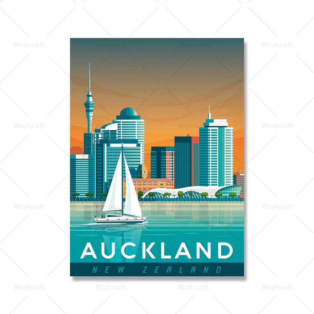 Gold Coast Melbourne Auckland Oceania Perth Travel Prints Brisbane Australia Posters Canvas Painting Nordic Decor Wall Pictures No Frame