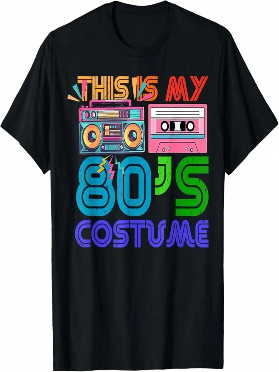 80s Styles Halloween 1980s This Is My 80s Costume T-Shirt S разноцветный