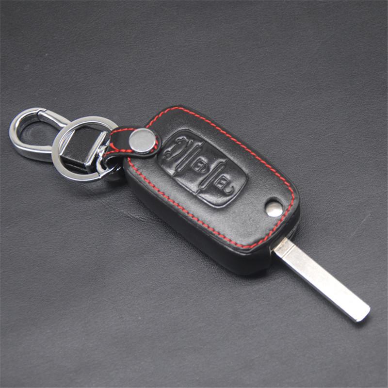 Genuine Leather Smart Control Auto Key Fob Case Cover Mount Fit For Lada Vesta Sedan Largus Kalina Granta 3Button Flip Key Fob L1236 Key Fob Cover