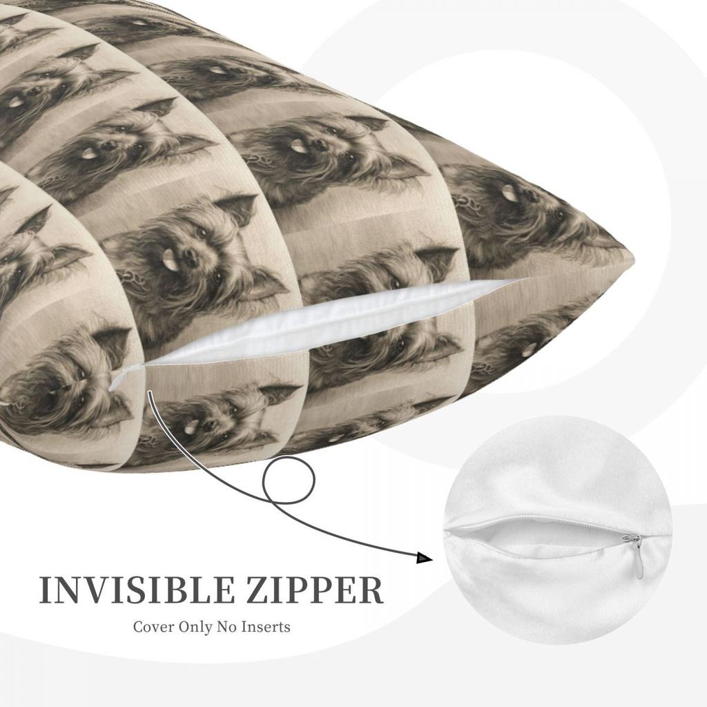 The Adorable Yorkshire Terrier Dog Rectangle Pillowcase Cushion Cover Decorative Bedroom Bed Home Comfort Throw Pillow