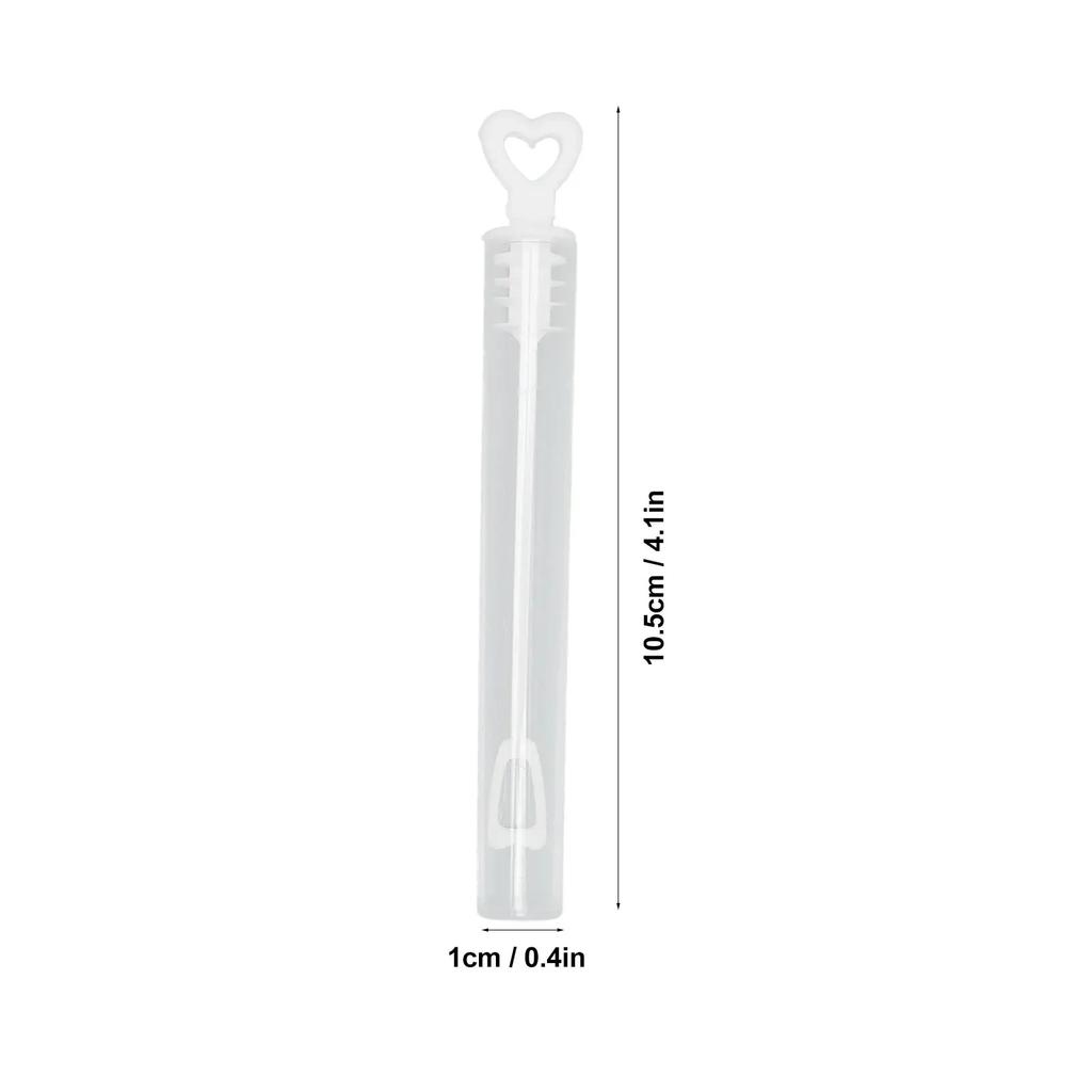 96Pcs Love Heart Bubble Wands Bubble Sticks Soap Bottle For Party Wedding Holiday Transparent Marriage Decoration Makeup