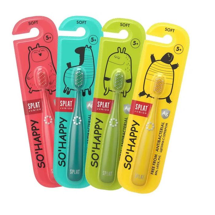 

Splat So Happy Antibacterial + 4-летняя зубная щетка красный