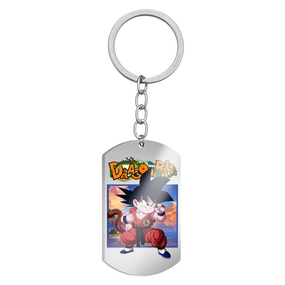 Anime Dragon Ball Son Goku Character Super Saiyan Cartoon Keychain Pendant Backpack Decoration Holiday Gift