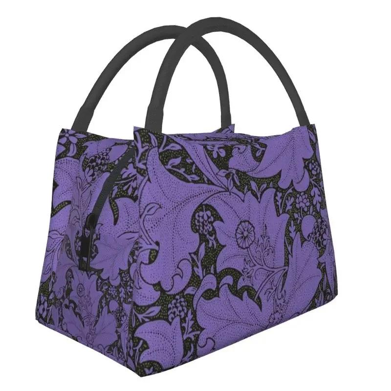 William Morris Insulated Lunch Bag for Women Portable Snakeshead Cooler Thermal Lunch Box Beach Camping Travel Shoulder Bag