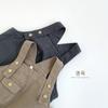 Korean Style Unisex Kids Solid Suspender Long Pants Casual Children Clothing