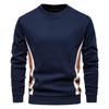 Pullover sportivo casual da uomo, aderente, girocollo, nuovo autunno, felpa da uomo a maniche lunghe, con inserti