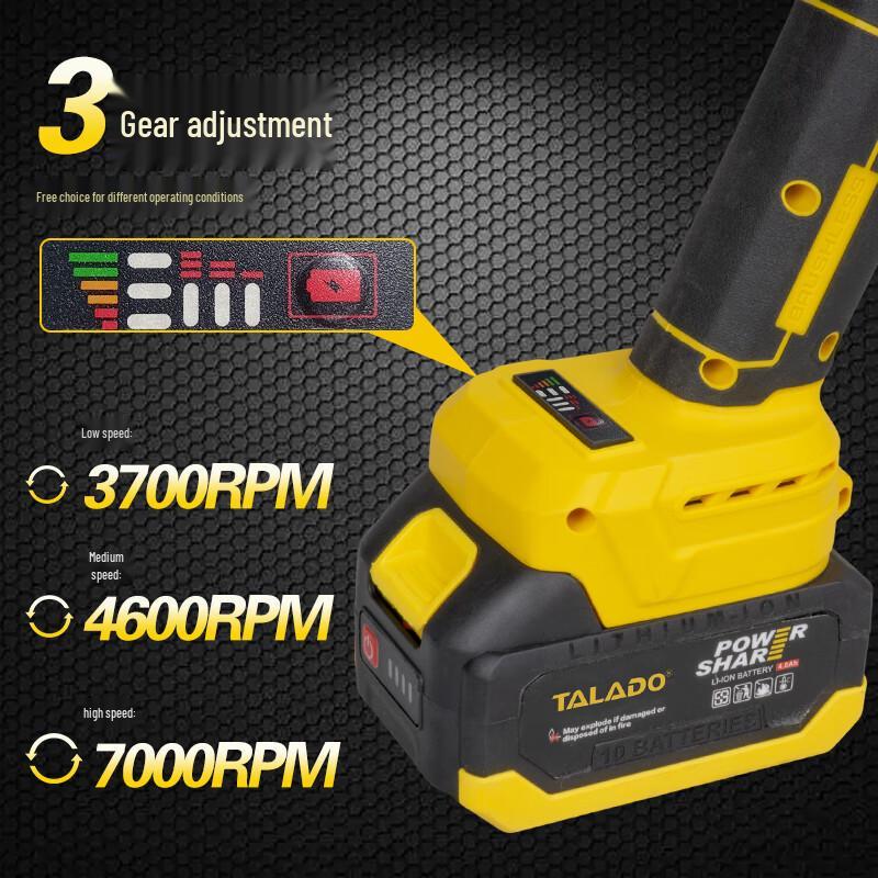 TALADO 21V Brushless Angle Grinder CN Plug (adapter Included)