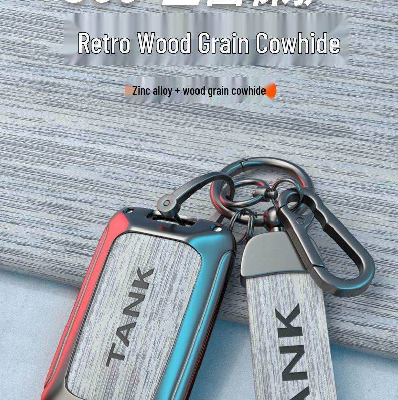 Tank 300 Key Case: Iron Man Shell Buckle, Cyber Style for Men & Women.