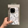 Phone Case White Flower Gray Leaf Artistic Pattern Cover For iPhone 17 Pro Max 16 15 14 13 12 11 XS Max X XR 7 8 Plus 16E 17 Air