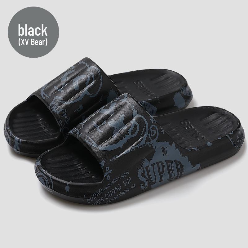 Printed Non-Slip EVA Slides: Men's & Women's Soft Sole Summer Slippers for Home & Outdoor Use