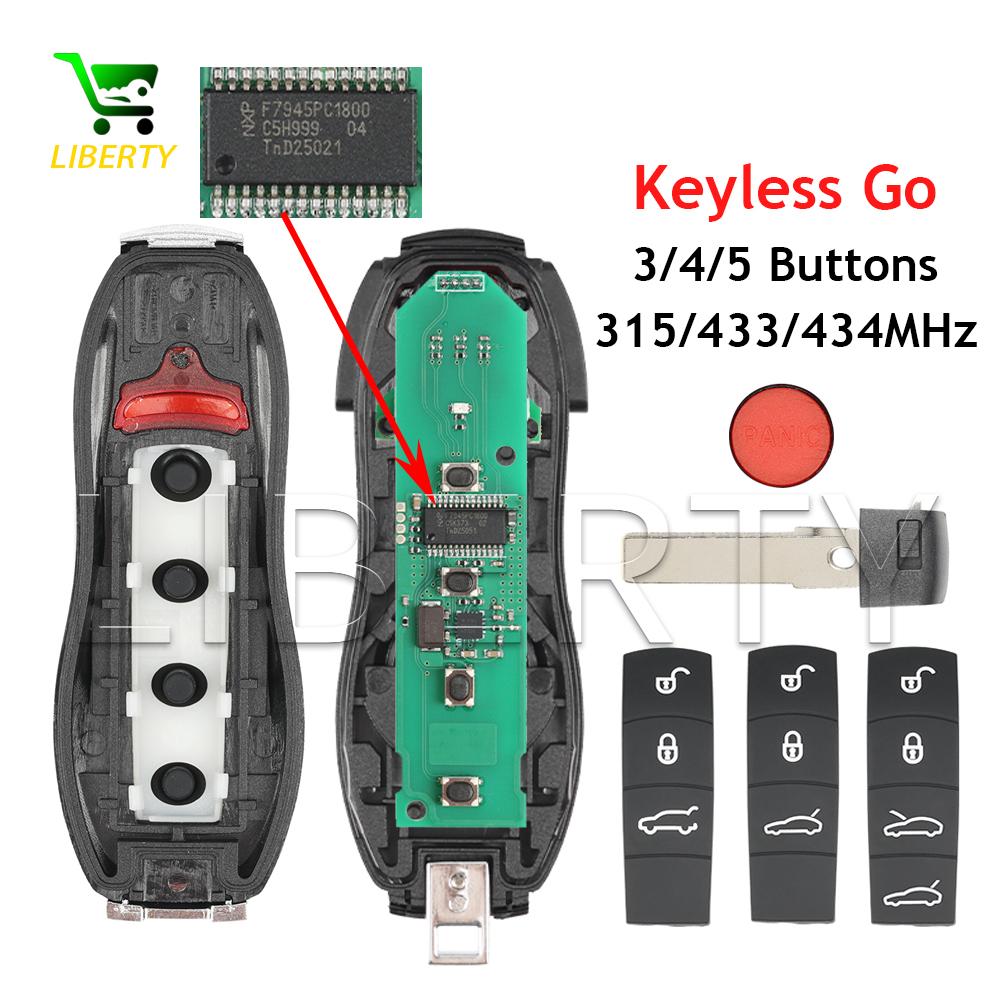 Liberty For Porsche Cayenne Panamera Macan Boxster Cayman 911 958 315MHz 433MHz 434MHz PCF7945P Keyless Smart Remote Car Key Fob