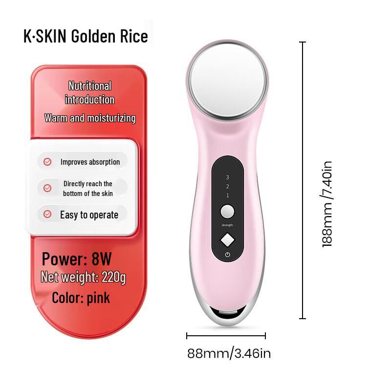 K·SKIN Ultrasonic Warm Ion Facial Beauty Device