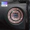 Set of 2 Car Start Button Stickers, Featuring a Rhinestone Ring Design for Decorative Purposes And, Ideal for Automotive Additions